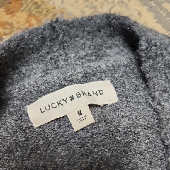 Lucky Brand Charcoal and Ivory Cardigan - Picture 4 of 9